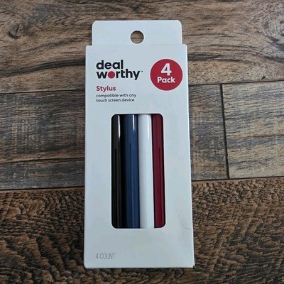 New Dealworthy Universal Stylus Pens 4-Pack for All Touch Screens - Multi-Color
