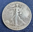 Liberty Walking 1941 P Half Dollar Circulated Silver US Coin Uncertified