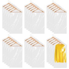 30 Pack Clear Garment Bags 23.6 x 35.4 inch Plastic Clothes Covers for Hangin...