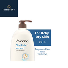 Aveeno Skin Relief Body Wash SoapFragrance Free Shower Gel for SensitiveSkin32oz