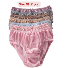 Bikini Panties 7 Pcs. Pack Woman Underwear Nylon Comfortable Hip 32-50" Size XL