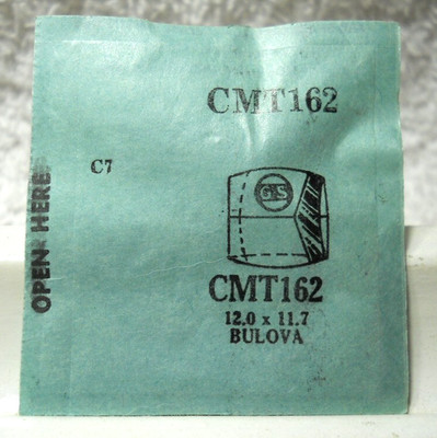 GS CMT162 Watch Crystal For Bulova Corinthia Dolly Madison Doris 12.0 x 11.7 mm