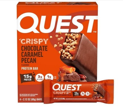 Quest Nutrition Crispy Chocolate Caramel Pecan Hero Protein Bar 4 Count