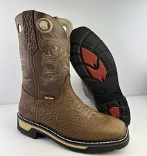 Men's Elephant Print Work Boot's Genuine Leather Lightweight Tres Toros Boot's