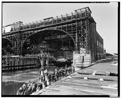 Jersey City NJ Central Railroad of New Jersey Ferry Terminal 1900s Ferry Shed