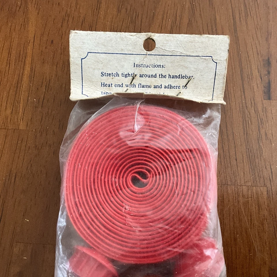 NOS/NIB Vintage Benotto Cello-Tape – Red – Cycling Bar Wrap w/ End Plugs - Image 4 of 4