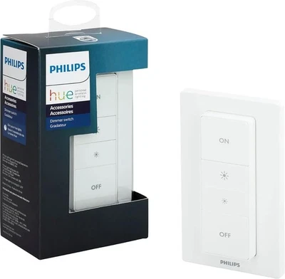 Philips Hue Wireless Dimmer Switch + Remote 473371 Battery Powered Works w/ Hub