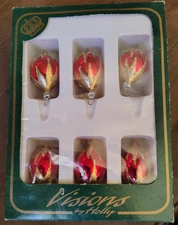 Visions by Holly miniature glass Christmas ornaments Made in Mexico