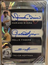 2025 Leaf Metal Prismatic Rollie Fingers Mariano Rivera Trevor Hoffman 1/1 Auto