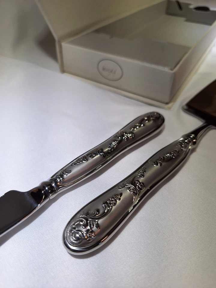 Ricci Argentieri - Juego de 2 pasteles satinados - Botticelli 63016 - Acero inoxidable 18/10 Foto 4 de 4