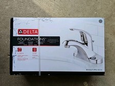 Delta Single Handle 4" Centerset CHROME Bathroom Faucet - B510LF-PPU-ECO NEW
