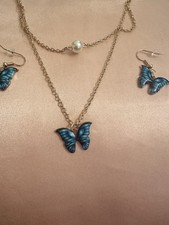 Butterfly Chain And Earrings Set 1
