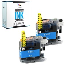 2-Pack Compatible LC205C Ink Cartridges fits Brother MFC-J5520DW J5620DW J5720DW