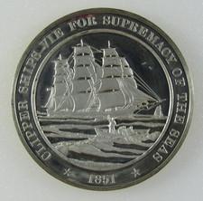 Sterling Silver - U.S. History - 1851 Clipper Ships Supremacy - 925 - 39.8 Grams 66.43 per troy oz
