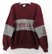 VINTAGE Cornell University Big Red Sweatshirt Men XL Collegiate Pacific 70s 80s