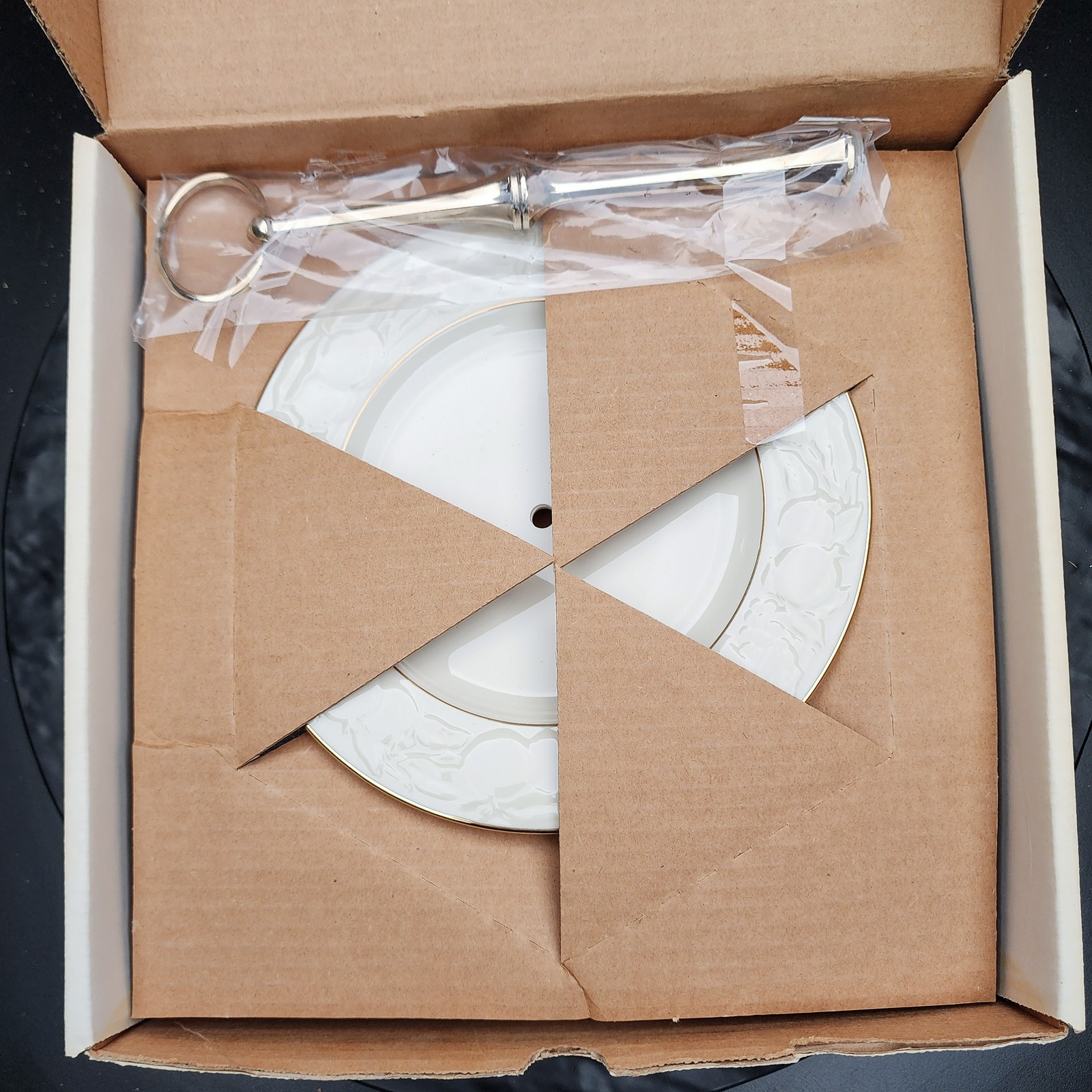 Lenox Fruits of Life 2-Tier Cake Stand 10.8 New in Box 🇺🇸