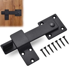 Fence Gate Latch Black Add Privacy Heavy Duty Hardware for Shed Door Farm Gate