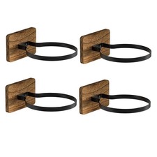 4Pcs Basketball Wooden Holder Wall Mount, Storage Holder for Football4574