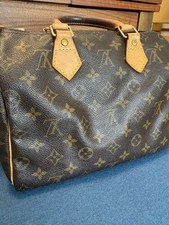 Authentic Louis Vuitton Monogram Canvas Speedy 25 Mini Boston Bag M46977 Brown