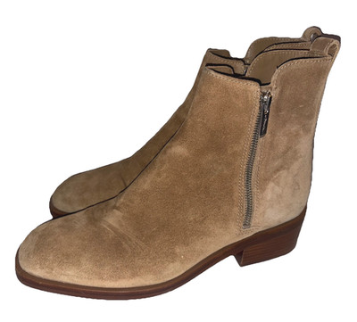 3.1 Phillip Lim Womens Tobacco Suede Side Zip Ankle Boots Size 39.5 / 9.5 M