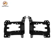 For Chevrolet Silverado 1500 2014-2015 Black Pair of Front Bumper Outer Bracket