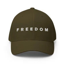 Freedom Hat Charlie Kirk Signature Flex Fit Cap Trump USA Flag MAGA Hat Mid Pro
