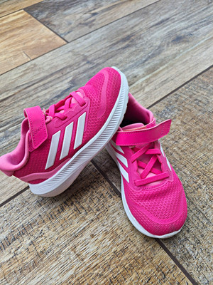 adidas Cloudfoam Mädchen Sneaker Rosa/Weiß Klettverschluss Low Top EU 27