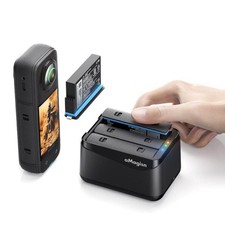 For Insta360 X5 Camera AMagisn Battery Charger Fast Charging Station For 3 Batte