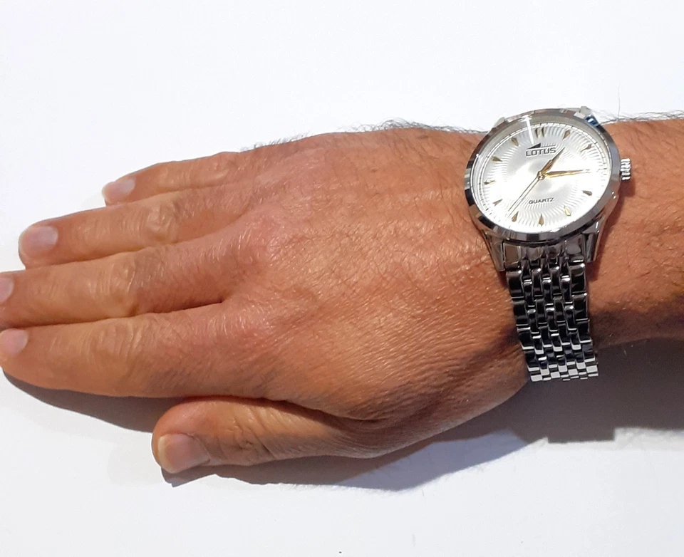 Orologio Uomo Classico Lotus 19056/2 In Acciaio Con Quadrante Grigio - Immagine 4 di 4