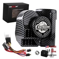 Motorcycle Air Horn Kit 12V 150db Super Loud Car Horn, with Air Carbon Fibre
