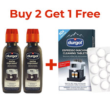  DURGOL descaler descaling all coffee machines Tassimo Nespresso Dolce Gusto x 2