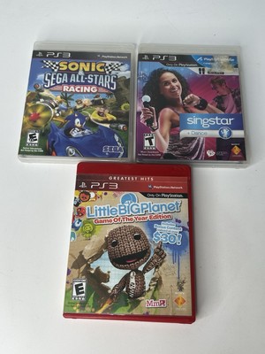 Sony PlayStation3-PS3 Game Bundle (3)  Sonic Racing, Little Big Planet, Singstar