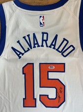 Jose Alvarado Signed Autographed New York Knicks City Jersey PSA/DNA COA