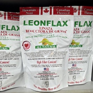 LEONFLAX Flaxseed Weight Loss Powder, All Natural High Fiber 18 oz