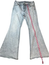 Old Navy Mid Rise Super Flare Light wash Jeans Size 8 Trendy Retro