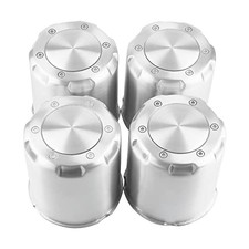 4PCS 4.25" Push Through Center Caps Aluminum Hub Caps for 4.25in Truck
