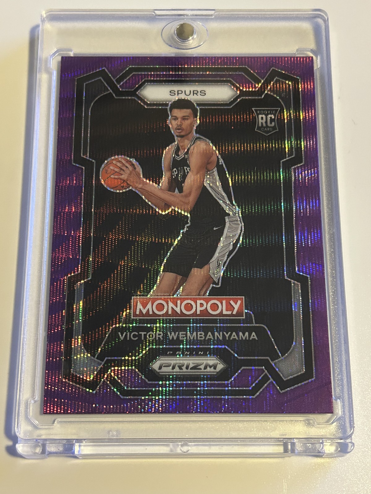 2023-24 Panini Prizm Monopoly Victor Wembanyama #81 Purple Wave RC
