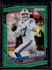 2025 Panini Prizm Josh Allen Green Wave Prizm #167 Buffalo Bills