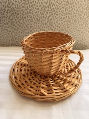 Unbranded Wicker Coffee/Tea Cup Basket, Great For Gifts