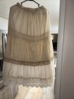 Nation AK Outfitters Bohemian Maxi Skirt • Small • Creme Gold Thread • Western — photo 7