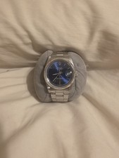 Rolex Datejust 36 16200 Silver Oyster Bracelet with Blue Dial