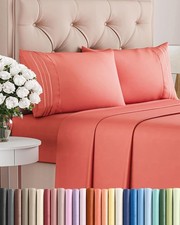 Queen Size 4 Piece Sheet Set - Comfy Breathable  Cooling Sheets - Hotel Luxury