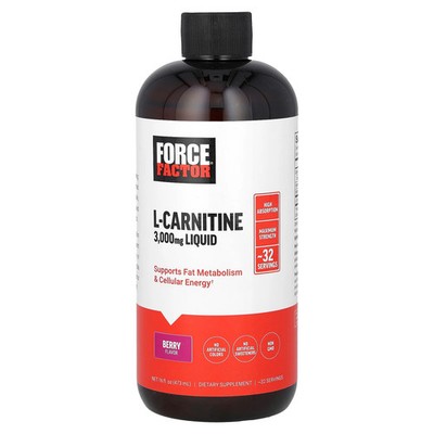L-Carnitine Liquid, Berry, 3,000 mg , 16 fl oz (473 ml)