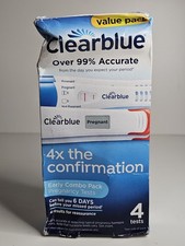 Clearblue Pregnancy Test Early Combo Pack 4 tests Exp 02/29/2028 New Box Wear