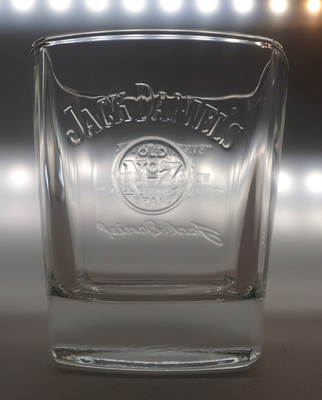 Jack Daniel's Whisky  Glas Tumbler Prägung 2cl, 4cl Klar Bar Kneipe NEU