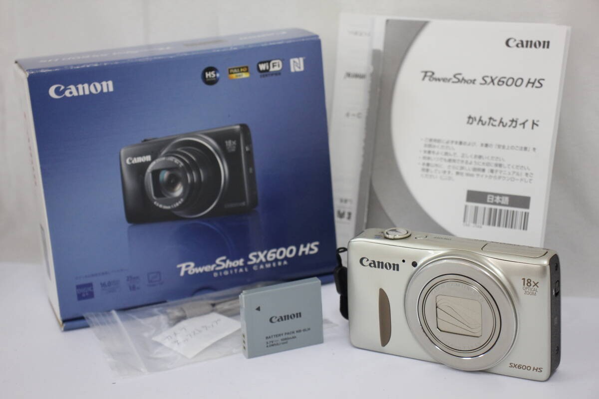 Canon - 新品同様 PowerShot SX600 HS ゴールド  M222 Canon Powershot Sx600 Hs Gold 18X Battery Compact Digital