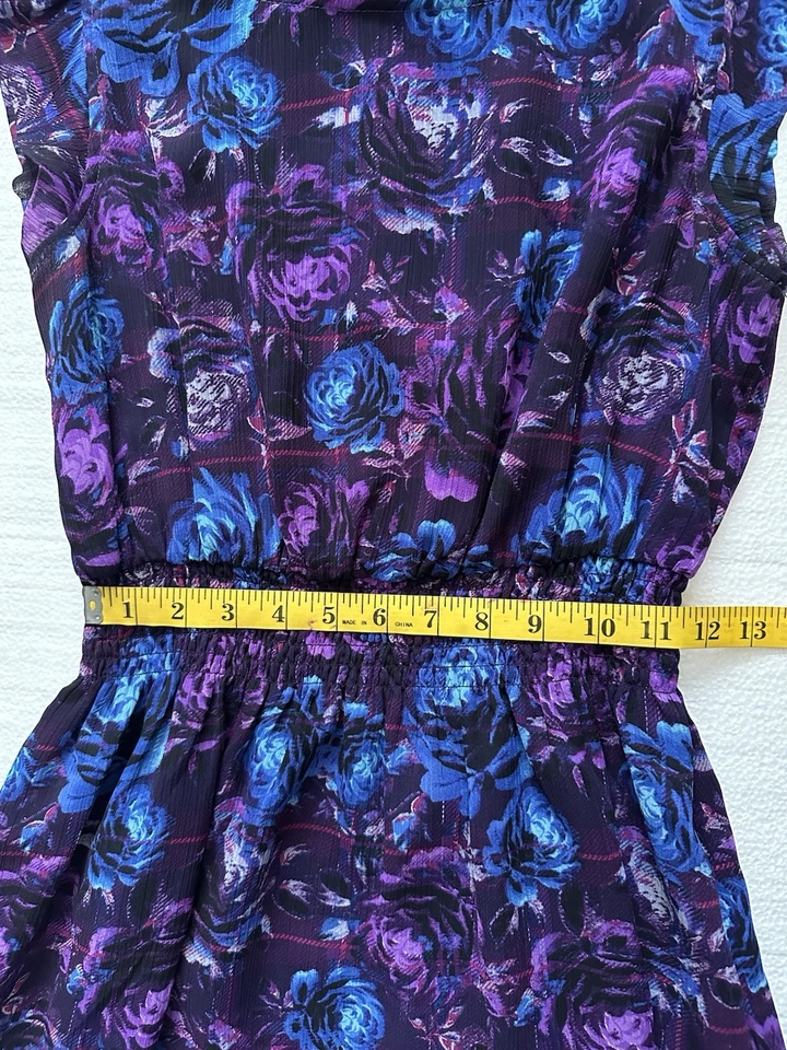 Forever 21 Y2K 深色花卉仙女垃圾娃娃连衣裙 M 码 Whimsigoth Aria — 第 3/4 张图片