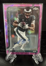 2025 TOPPS CHROME - AJ BROWN AUTO PINK LAVA /250