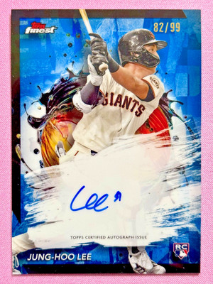 2024 Topps Finest Jung Hoo Lee BLUE Refractor Rookie Auto /99   SF Giants RC