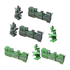 Drehbank- und Bohrmaschinenmodell, Miniaturskulptur 1/64, Werkstattausrüstung,